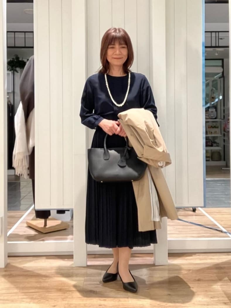Fujitaさんの「Dessin｜ジョーゼットワンピース」を使ったコーディネート