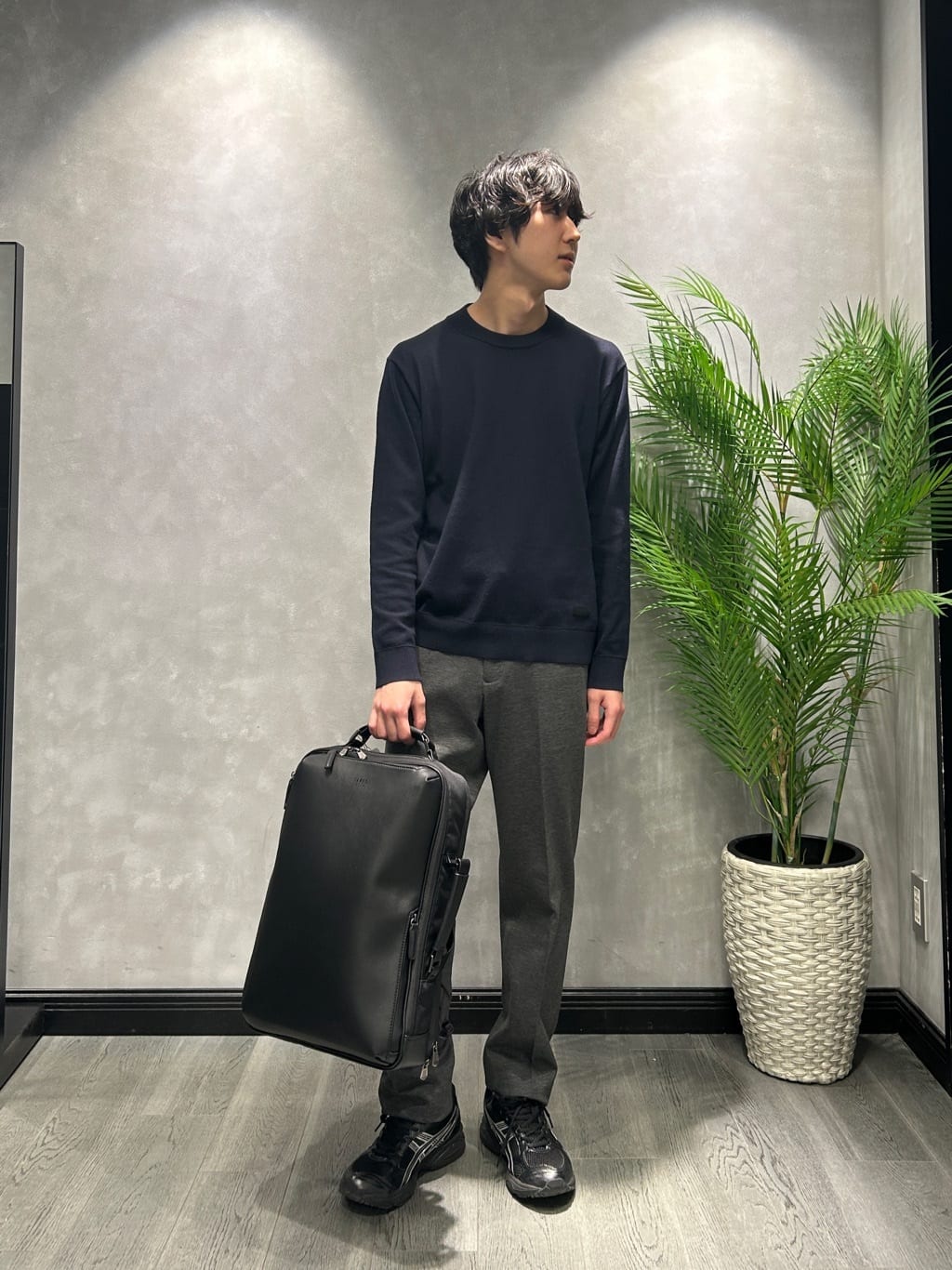 ruiさんの「TAKEO KIKUCHI｜【Sサイズ～】アンチピリング テーラードネック ニット」を使ったコーディネート