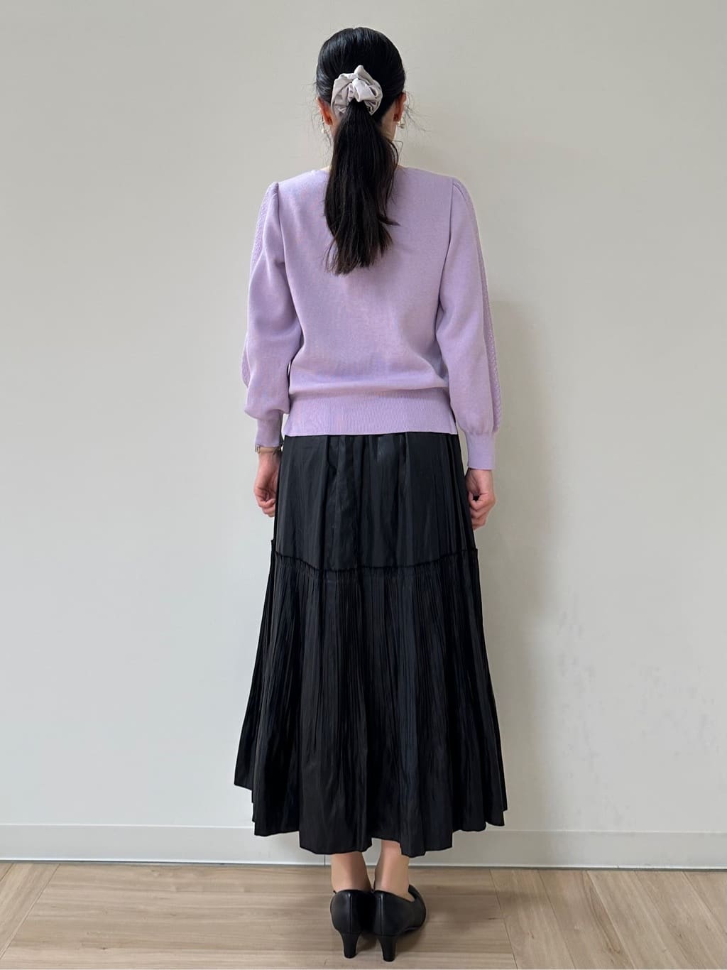 Momoさんの「Reflect｜【選べる8色／スカートにもパンツにも◎】ウール混ボートネックニット」を使ったコーディネート