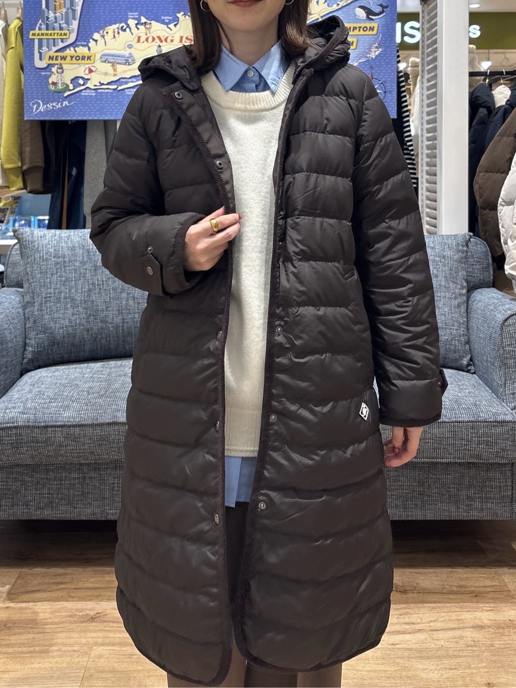 risaさんの「Dessin｜【撥水・2WAY】ミュラーダウンコートミドル丈」を使ったコーディネート