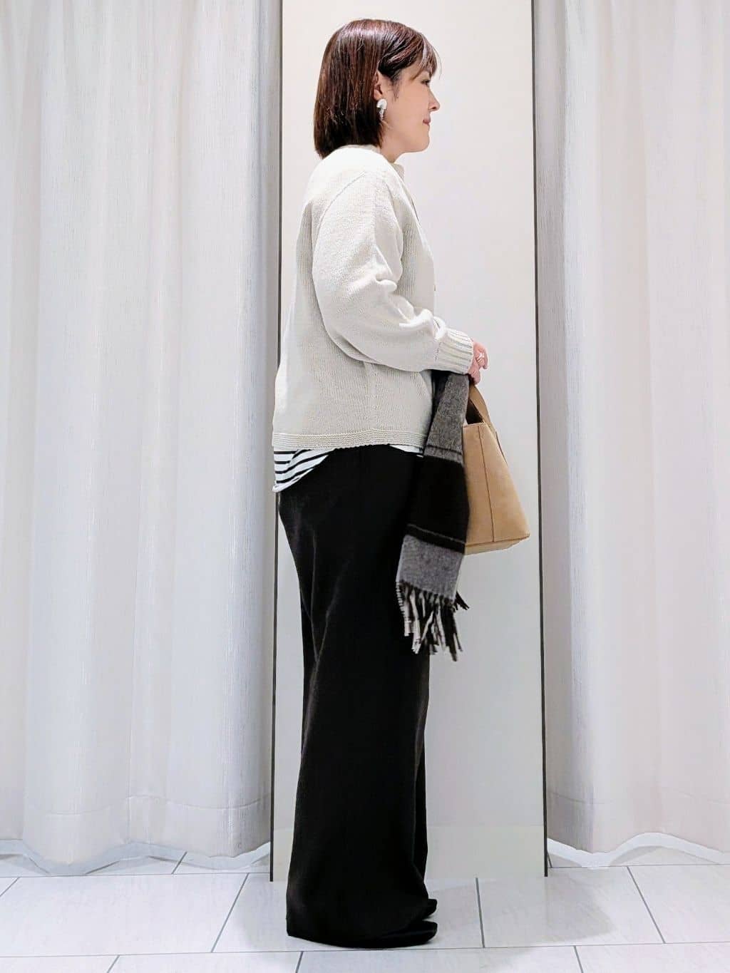 Onumaさんの「UNTITLED｜【洗える】スポンディッシュ ボトルネックニット」を使ったコーディネート