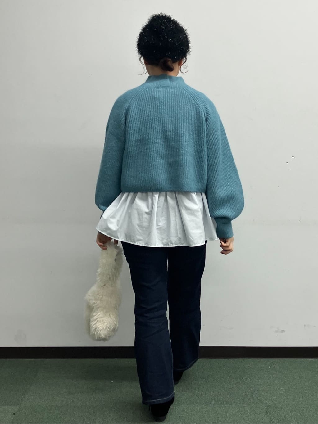 MAYUKIさんの「index｜MIXミドルゲージショートあぜニット【洗濯機OK】」を使ったコーディネート