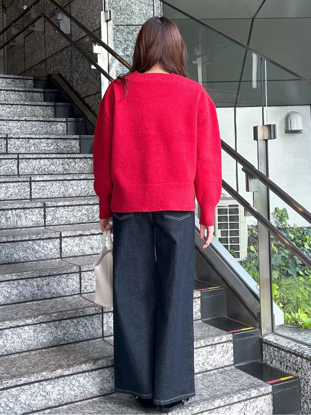 Risaさんの「OPAQUE.CLIP｜ストレッチバギーデニム【洗濯機洗い可】《SS～LL》」を使ったコーディネート