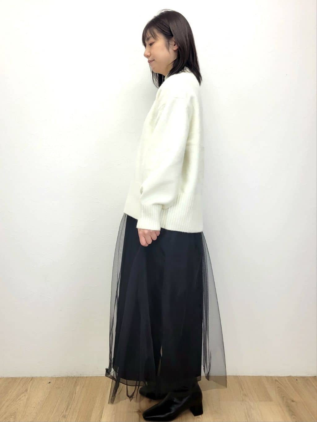 LISAさんの「OPAQUE.CLIP｜ふわふわハイネックニット【洗濯機OK】」を使ったコーディネート
