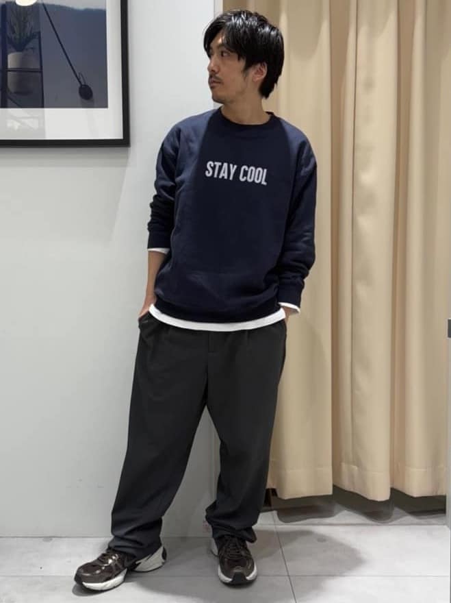 はさんの「THE SHOP TK｜PEANUTS ／ ピーナッツ スヌーピー ミニ裏毛スウェット」を使ったコーディネート