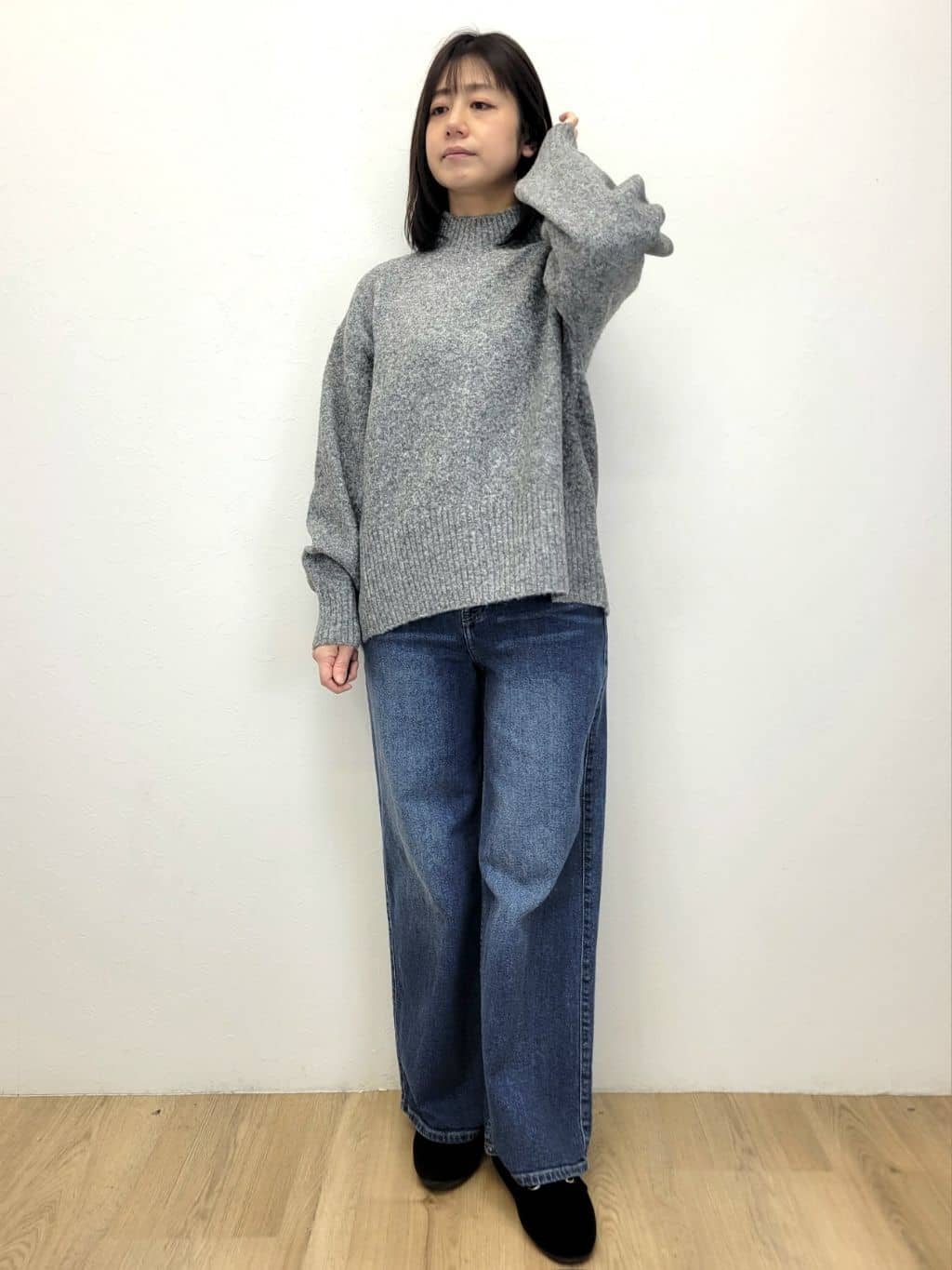 LISAさんの「OPAQUE.CLIP｜ふわふわハイネックニット【洗濯機OK】」を使ったコーディネート