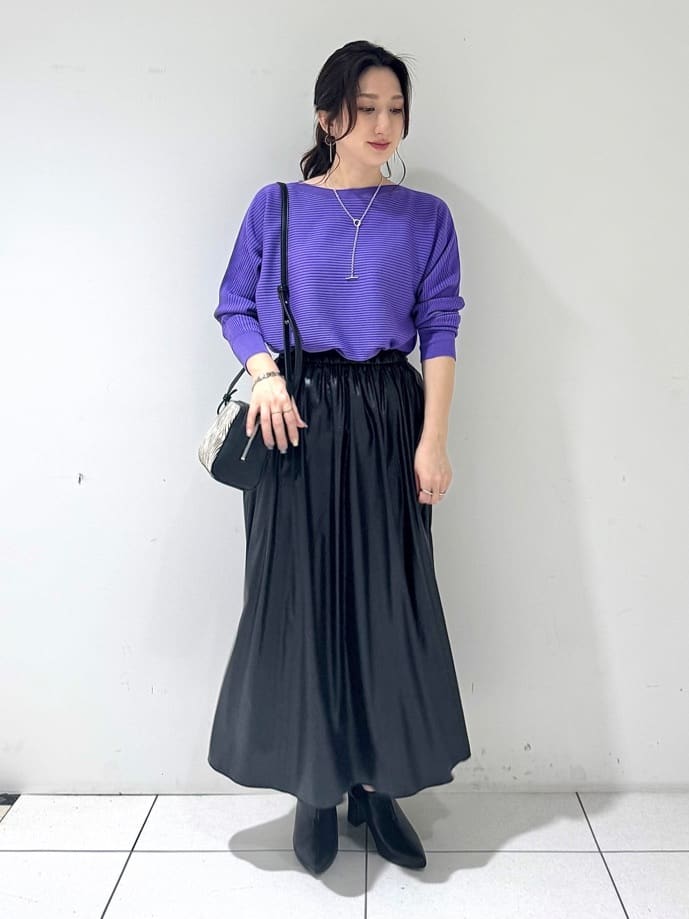 そんさんの「INDIVI｜【洗える／体型カバー】美シルエットニット」を使ったコーディネート