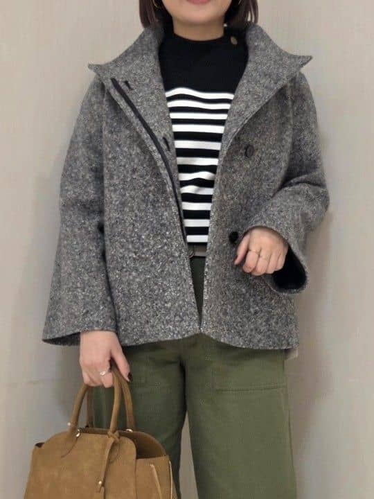 naokoさんの「UNTITLED｜【スタンドカラー/オンオフ使える】クラシカルツイードコート」を使ったコーディネート