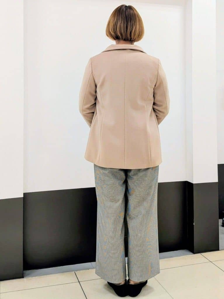 じゅりさんの「Reflect｜【SS-4Lサイズ／衿が顔に当たらない◎】スタンドネックミドルコート」を使ったコーディネート