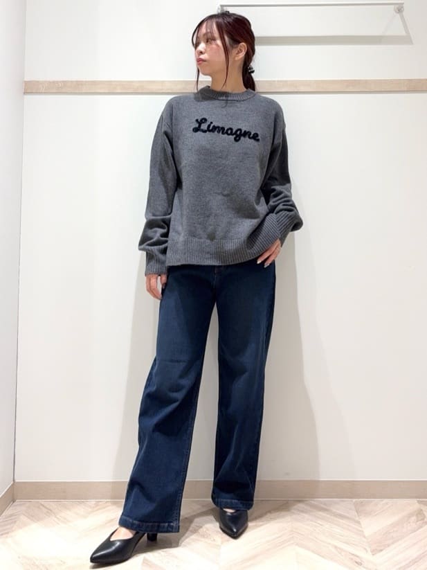 nanaさんの「SHOO･LA･RUE｜【S-LL/洗濯機可】ふわふわがやみつきになる柔らかさ スウェットライクロゴニット」を使ったコーディネート