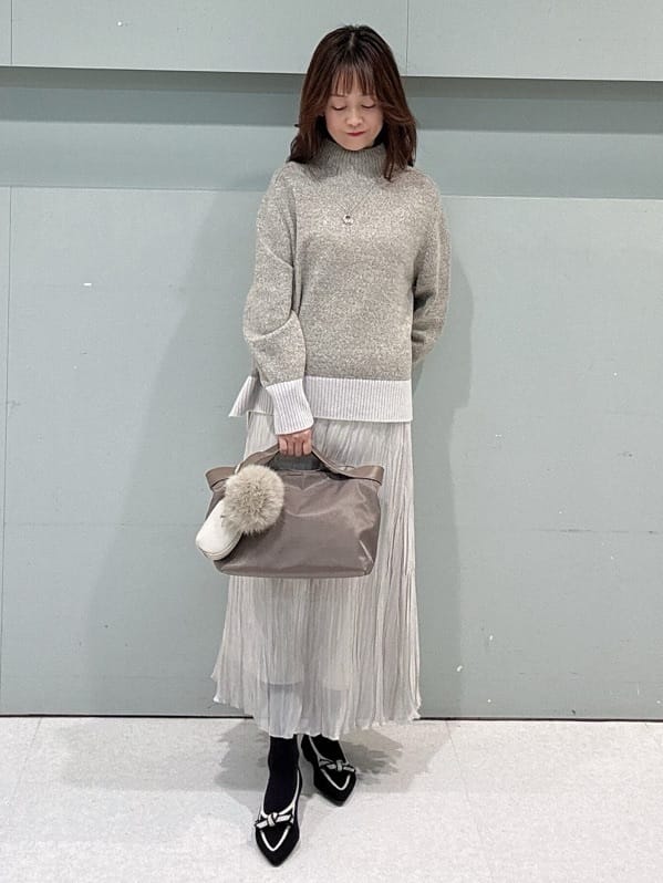 makiさんの「UNTITLED｜【8色展開/洗える】ウールカシミヤ ハイネックニット」を使ったコーディネート