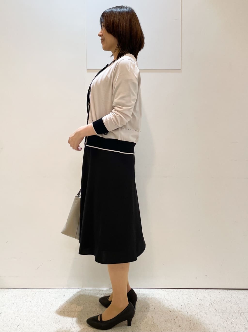 めいさんの「Reflect｜【WEB先行カラーあり／手洗い可／アンサンブル可】バイカラーカーディガン」を使ったコーディネート