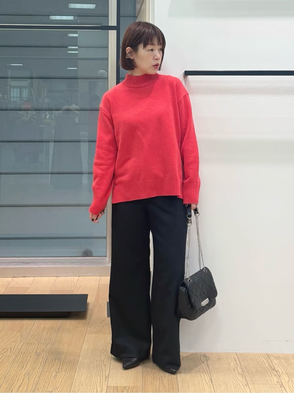 asamiさんの「INDIVI｜【カシミヤ混】ミドルゲージ ハイネックニット」を使ったコーディネート