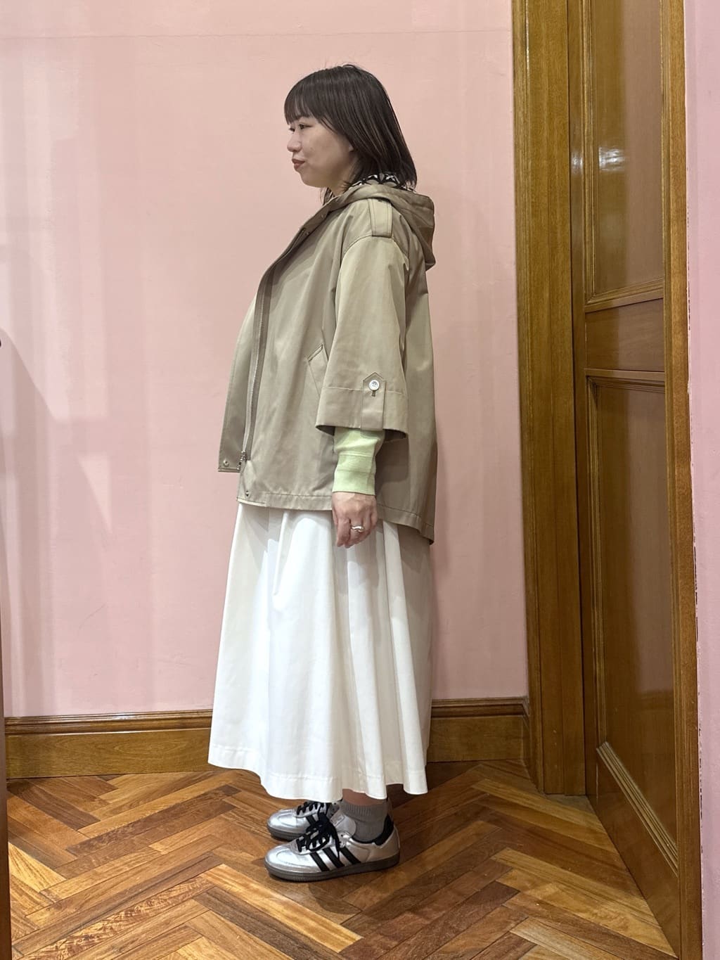 komatsuさんの「DRESSTERIOR｜【ウォッシャブル/撥水素材】Ａライン ショートモッズコート」を使ったコーディネート