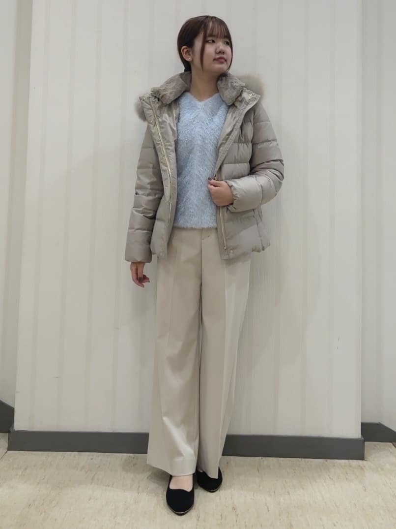 ちひさんの「INDIVI｜【新作褒められパンツ】快温ワイドパンツ」を使ったコーディネート