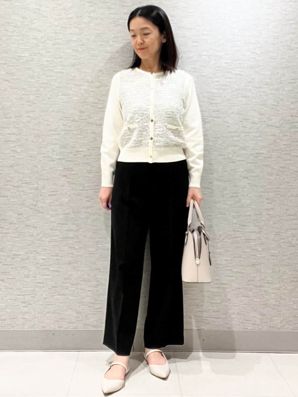marikoさんの「Reflect｜【着映え◎】ツイード風ニットカーディガン」を使ったコーディネート
