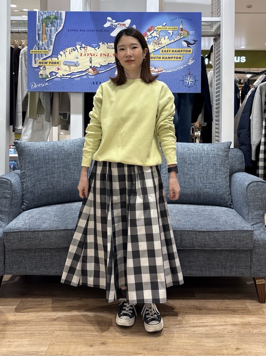 risaさんの「Dessin｜【前後2WAY/洗える】ドロストリブカットソー」を使ったコーディネート