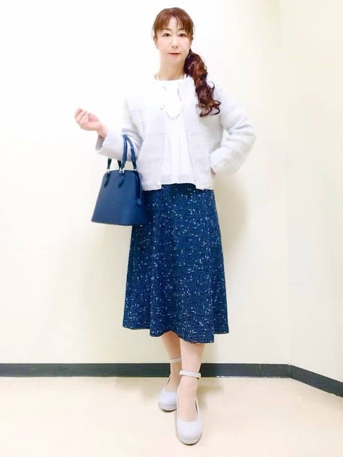 花さんの「Reflect｜【SS-4Lサイズ】ピンタック&times;スカラレースブラウス」を使ったコーディネート