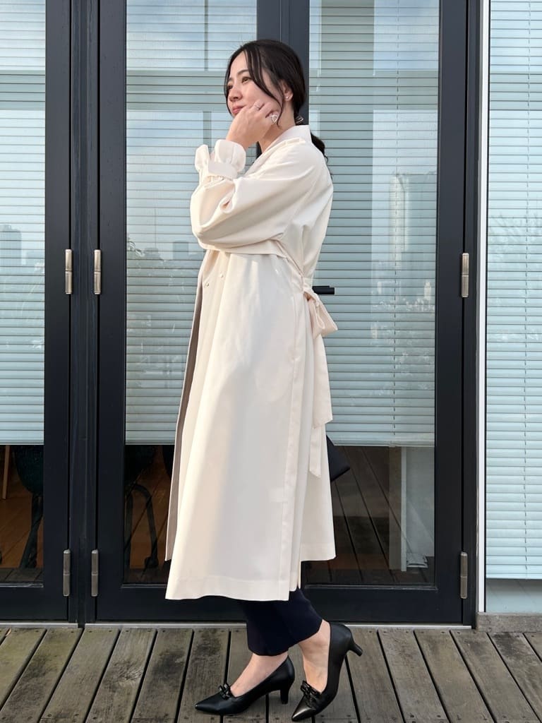 shinoさんの「Couture brooch｜【撥水・ハレの日・通勤】ロングトレンチコート」を使ったコーディネート