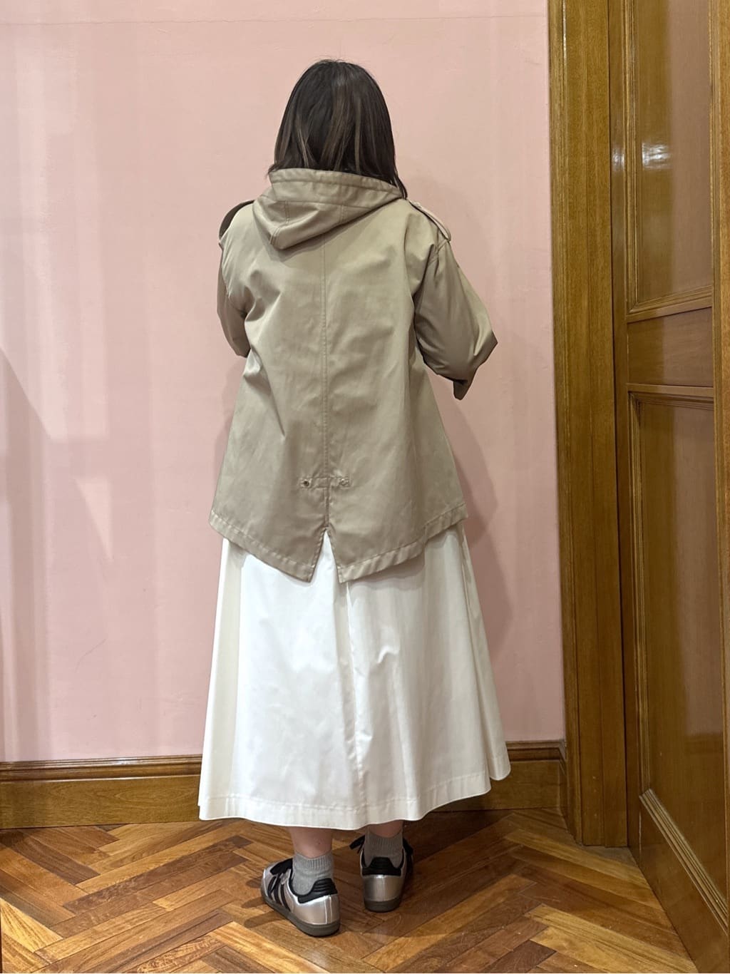 komatsuさんの「DRESSTERIOR｜【ウォッシャブル/撥水素材】Ａライン ショートモッズコート」を使ったコーディネート