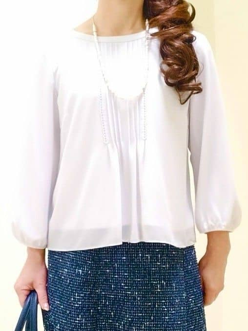 花さんの「Reflect｜【SS-4Lサイズ】ピンタック&times;スカラレースブラウス」を使ったコーディネート