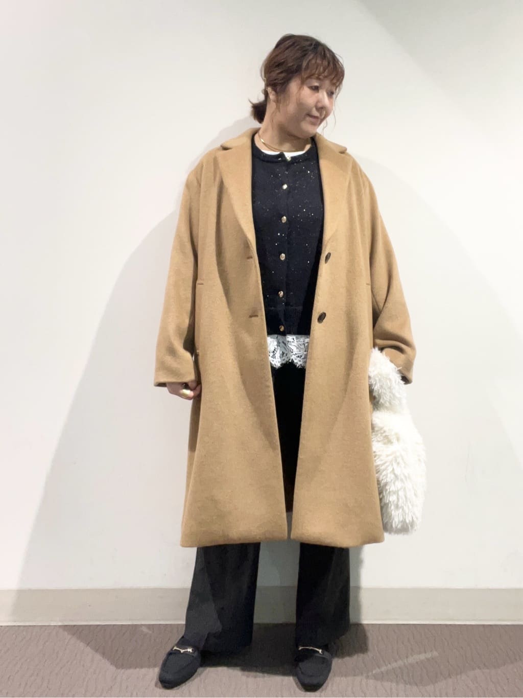 のん.Yさんの「OPAQUE.CLIP｜カシミヤブレンドウールチェスターコート」を使ったコーディネート