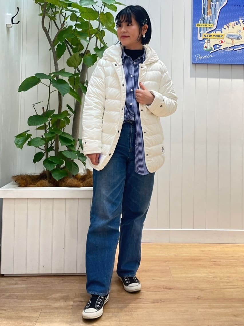 mikaさんの「Dessin｜【洗える】刺繍ロゴ入りオーバーシャツ」を使ったコーディネート