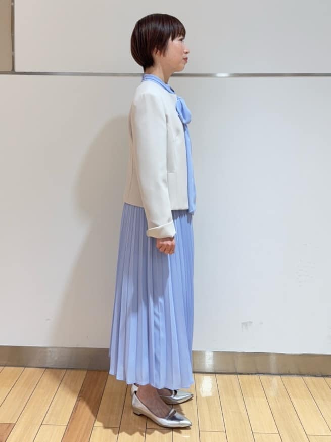 あやさんの「UNTITLED｜【フォーマル/洗える】ボウタイ プリーツワンピース」を使ったコーディネート