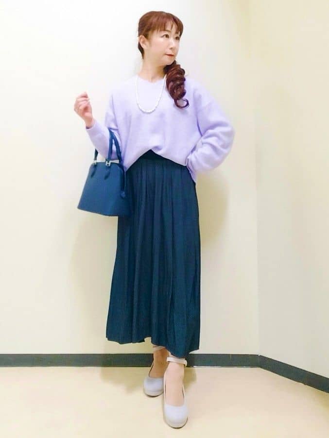 花さんの「Reflect｜【SS-4Lサイズ／選べる6色】テーラードカラーロングウール混コート」を使ったコーディネート