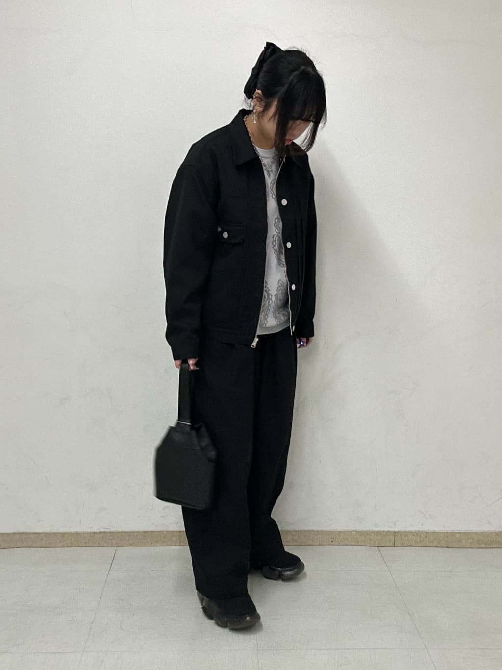 MANAさんの「tk.TAKEO KIKUCHI｜シンプルナローレザーベルト」を使ったコーディネート