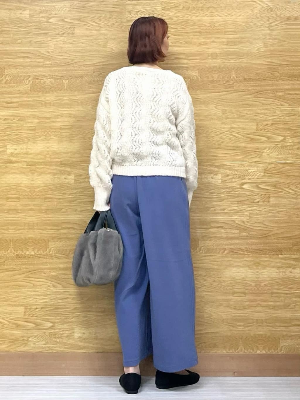 もすさんの「SHOO･LA･RUE｜【S-LL】ふんわり大人の 透かし編みニット」を使ったコーディネート