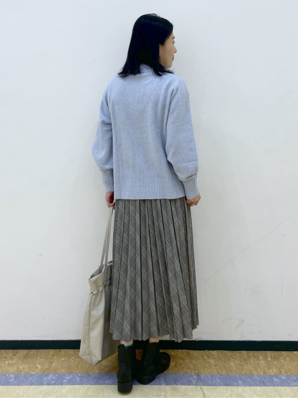 su.さんの「index｜選べる2丈 ハイネックカラーミックスラメニット【洗濯機OK】」を使ったコーディネート