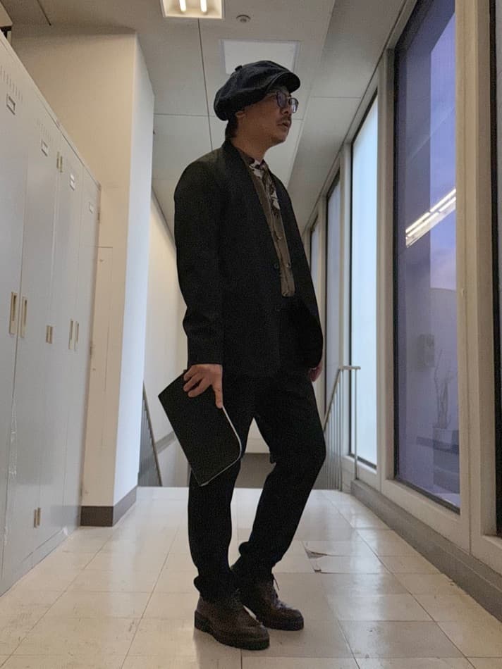 MAKOTO AIさんの「TAKEO KIKUCHI｜【ON／OFF兼用】CARREMANファブリック ノーカラージャケット」を使ったコーディネート