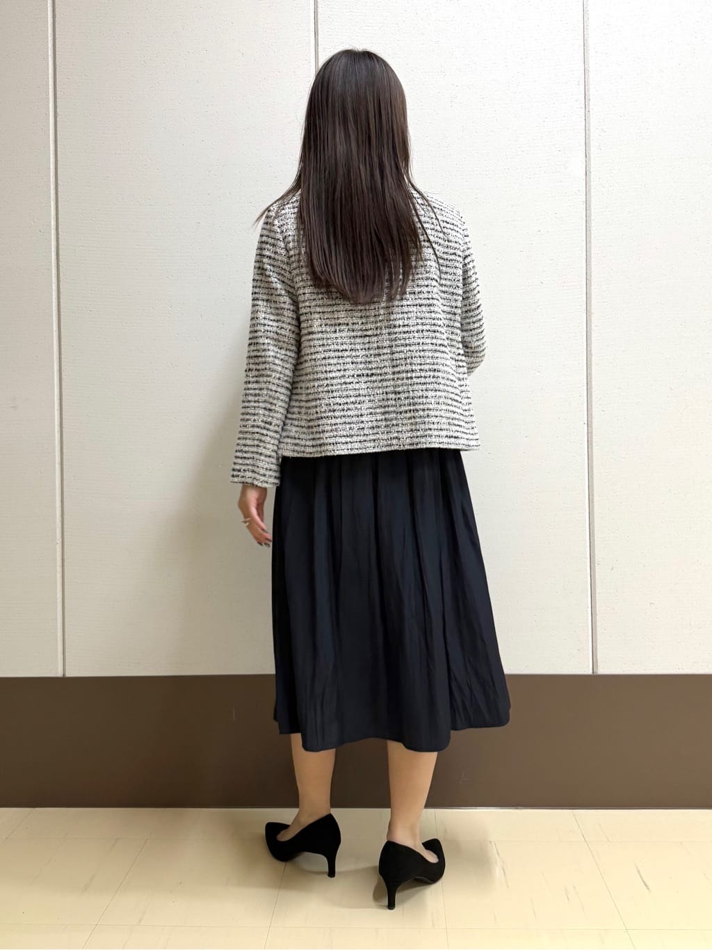 mamiさんの「INDIVI｜【洗える】ギャザーフレアワンピース」を使ったコーディネート