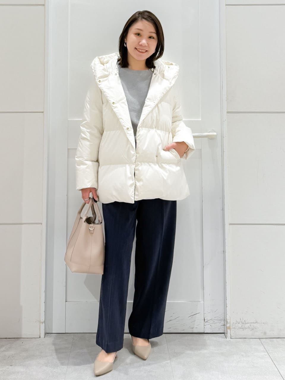 yuka.aさんの「OPAQUE.CLIP｜ボタンデザインラメニット【洗濯機OK】」を使ったコーディネート