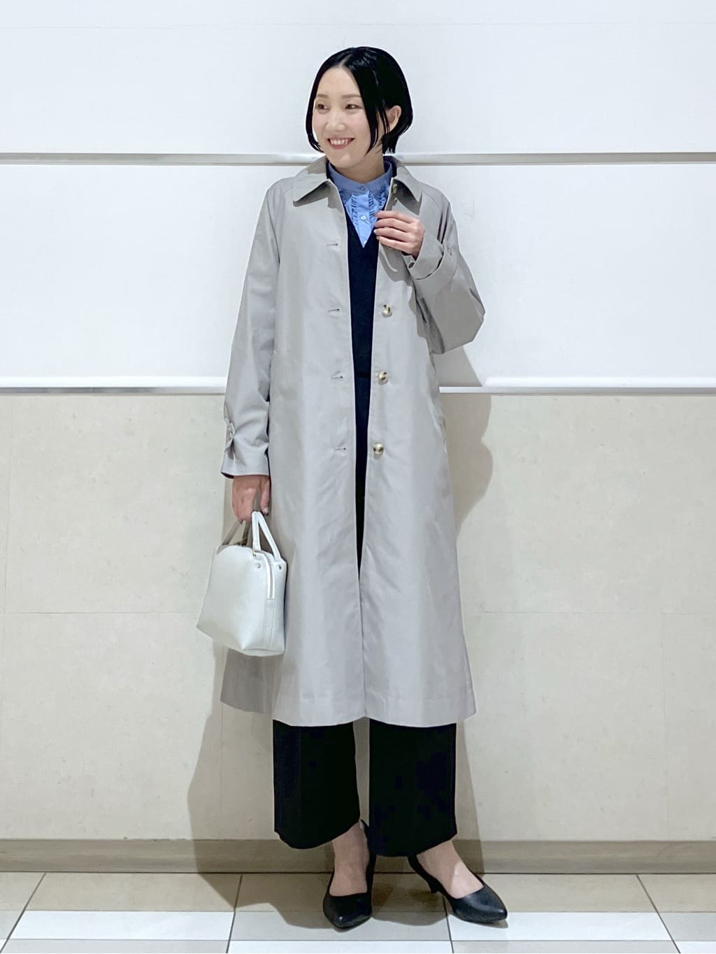 eriko さんの「Dessin｜シャンブレースプリングコート」を使ったコーディネート