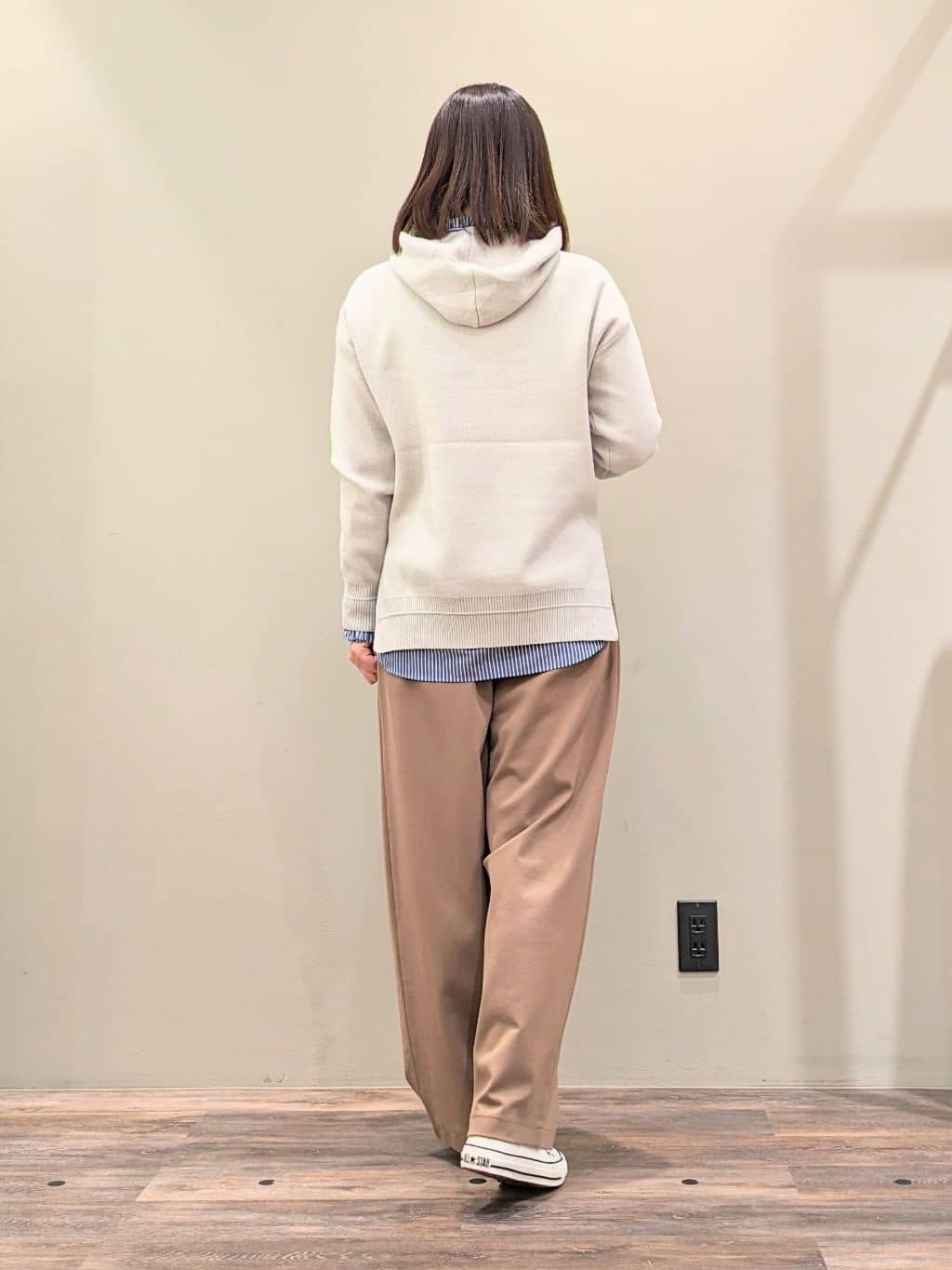 ricoさんの「Dessin｜【洗える／体型カバー】ちょうどいいニットパーカ」を使ったコーディネート