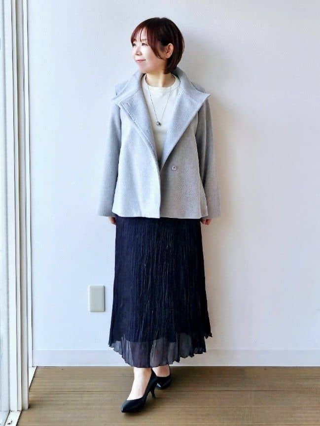 やじまさんの「UNTITLED｜【着回しが効く／オンオフアウター】ウールショートコート」を使ったコーディネート