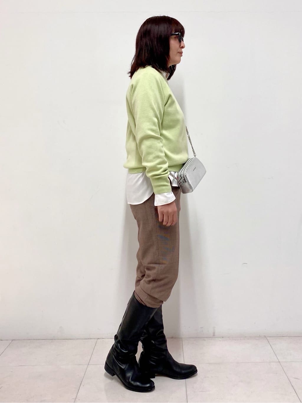 Sawaguchiさんの「DRESSTERIOR｜◆ウォッシャブルコットンカシミヤプルオーバーニット」を使ったコーディネート