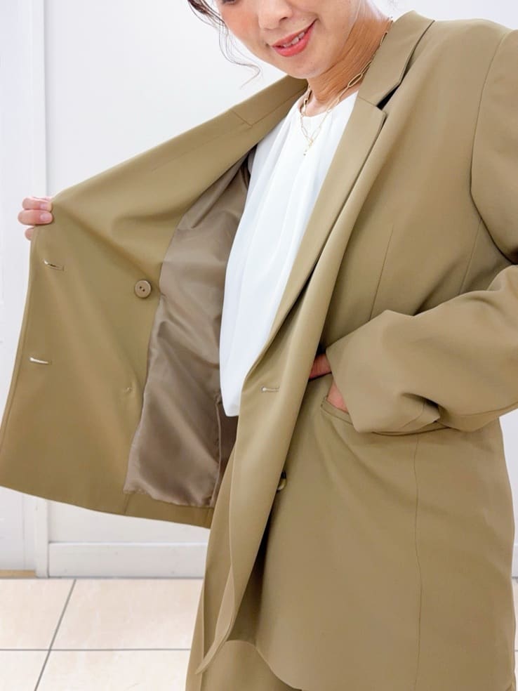 Osawaさんの「Dessin｜【入卒/セレモニー/お仕事/セットアップ可能】ダブルジャケット」を使ったコーディネート