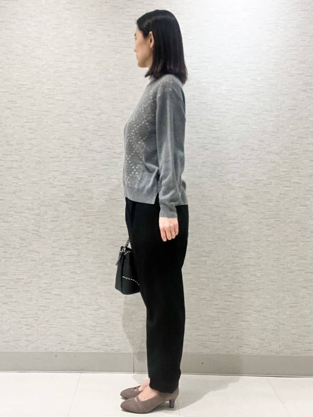 marikoさんの「Reflect｜アーガイル柄ハイネックニット」を使ったコーディネート