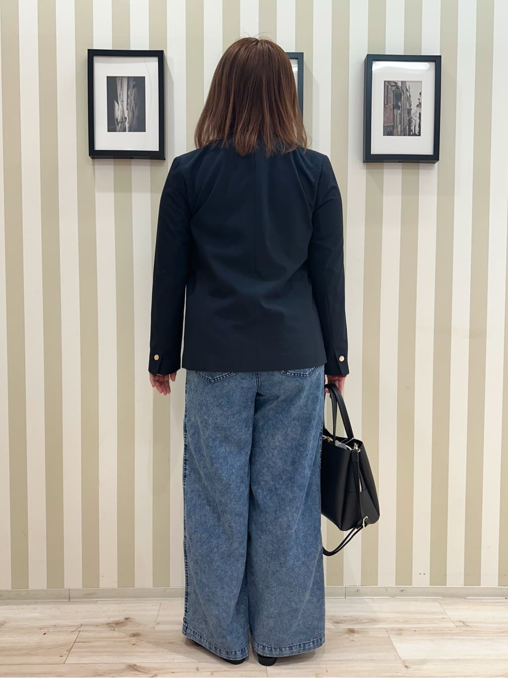 みさぼうさんの「SHOO･LA･RUE｜【絶妙なゆるピタ/洗濯機可】ちくちくしにくい リブハイネックやわらかニット」を使ったコーディネート