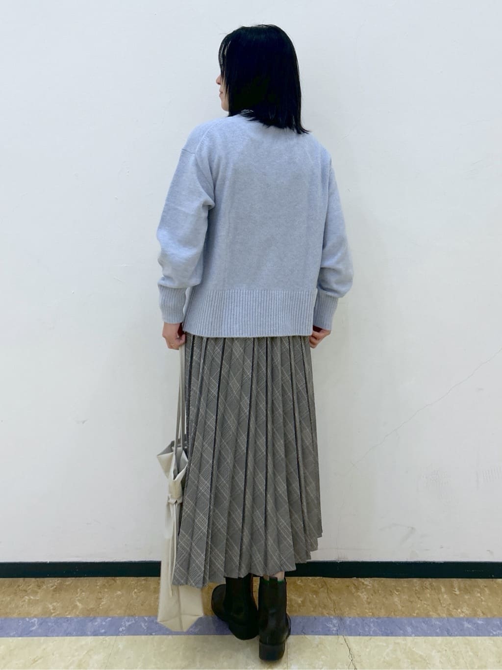 su.さんの「index｜選べる2丈 ハイネックカラーミックスラメニット【洗濯機OK】」を使ったコーディネート