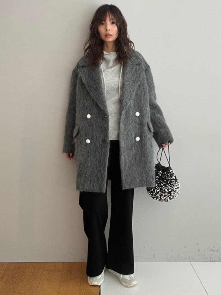 misaさんの「DRESSTERIOR｜スパンコール2WAY巾着バッグ」を使ったコーディネート