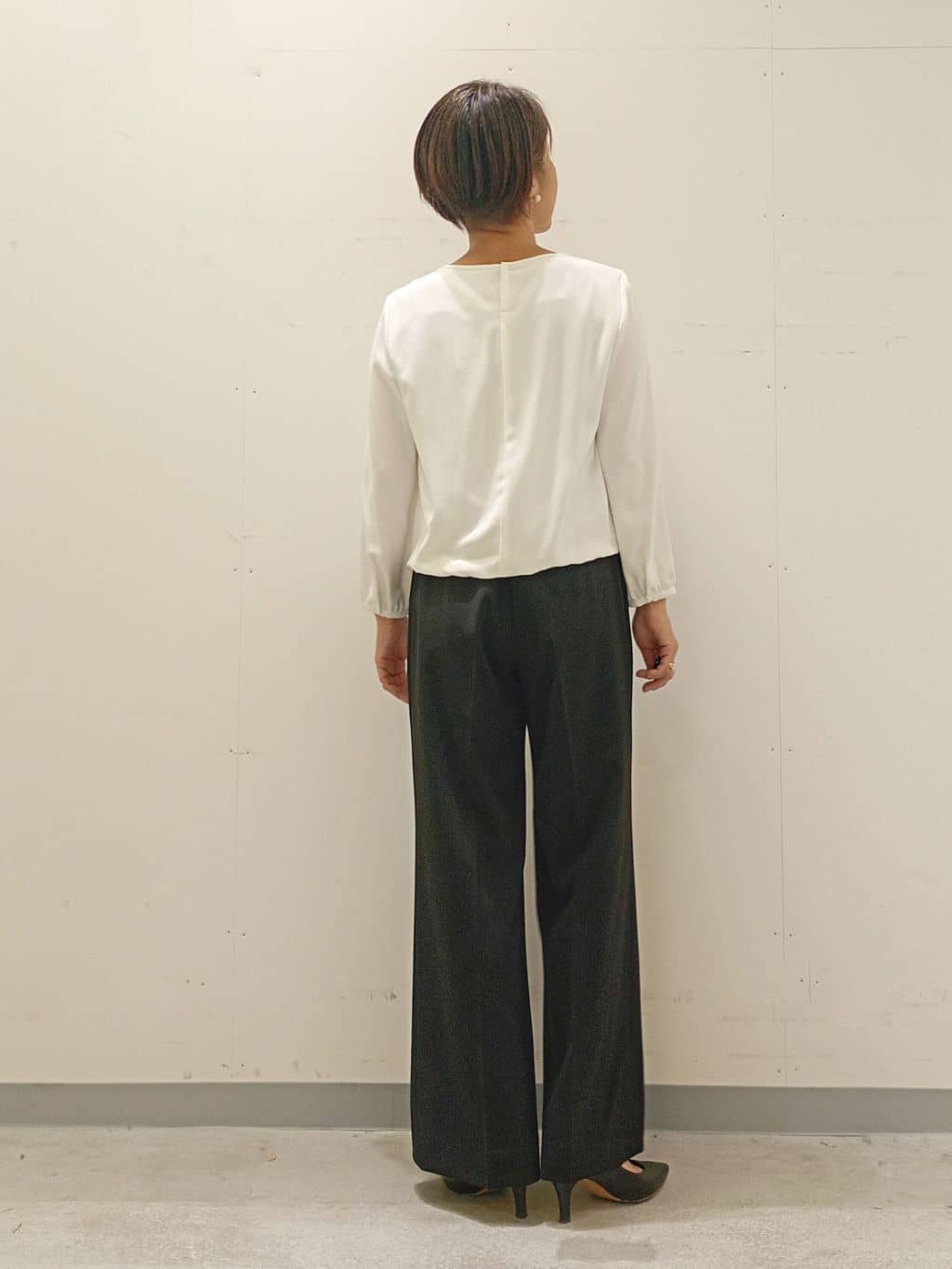 Kさんの「INDIVI｜【洗える／透けにくい】ダイヤ柄プリントブラウス」を使ったコーディネート