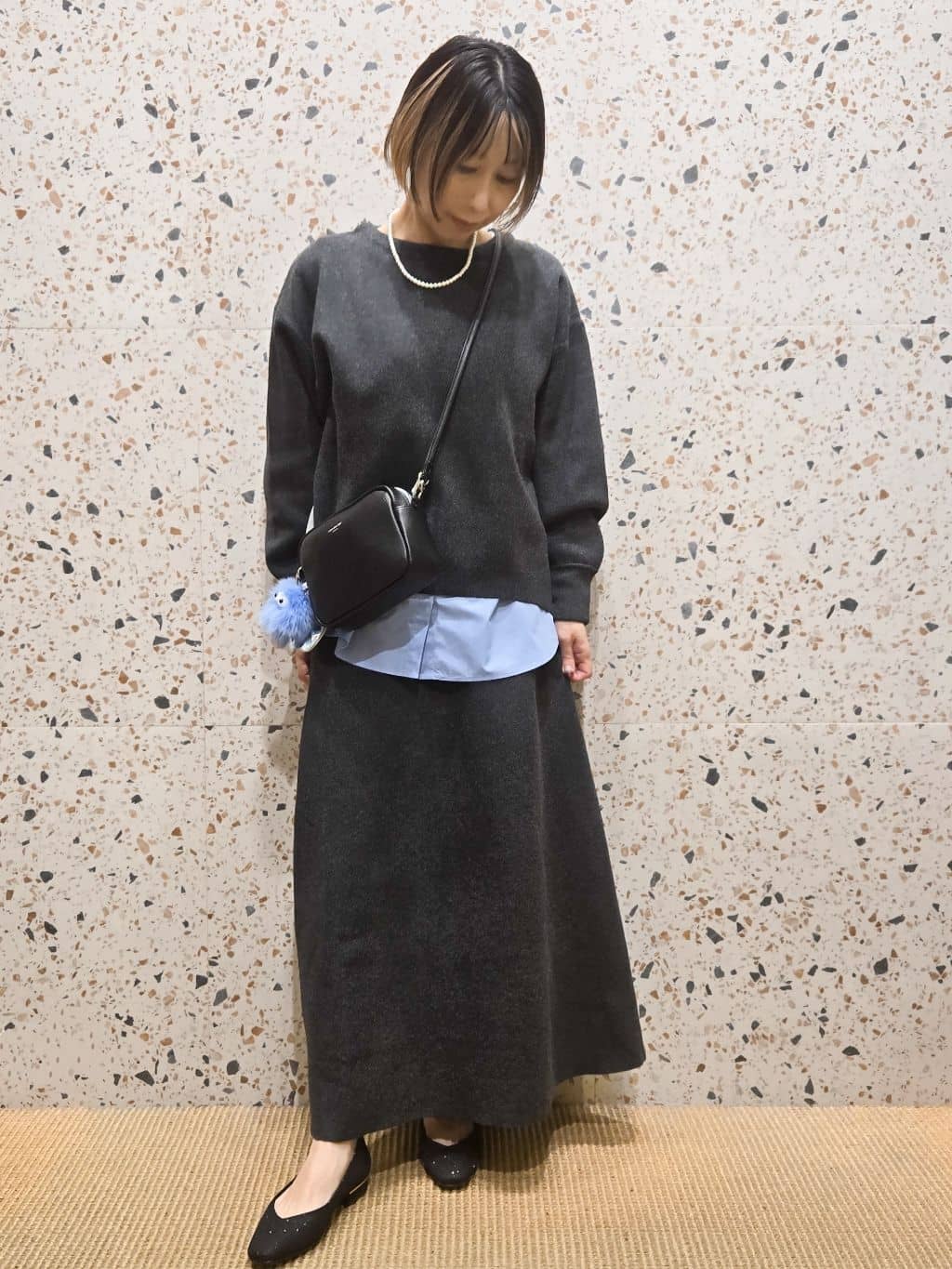 yoshimiさんの「OPAQUE.CLIP｜サイド編地切替ニットトップス／セットアップ対応【洗濯機OK】」を使ったコーディネート