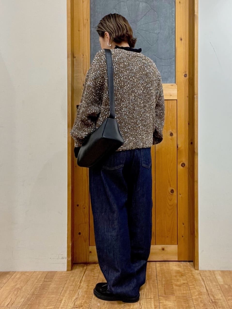 ゆみさんの「SHOO･LA･RUE｜【洗濯機可/前後2WAY】ぽこぽこニットカーディガン」を使ったコーディネート