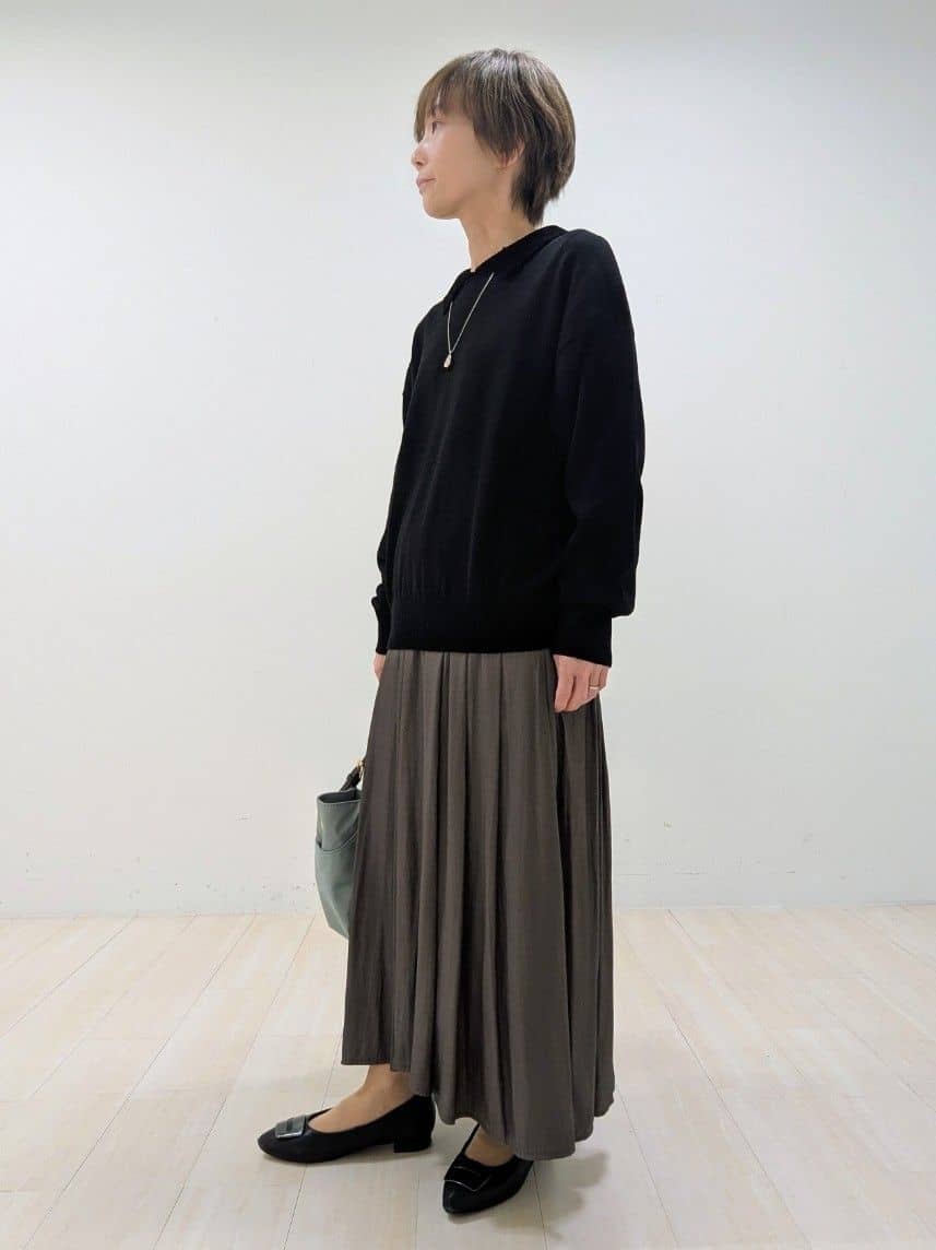 nishiさんの「Reflect｜【着映え◎】衿つきニットトップス」を使ったコーディネート