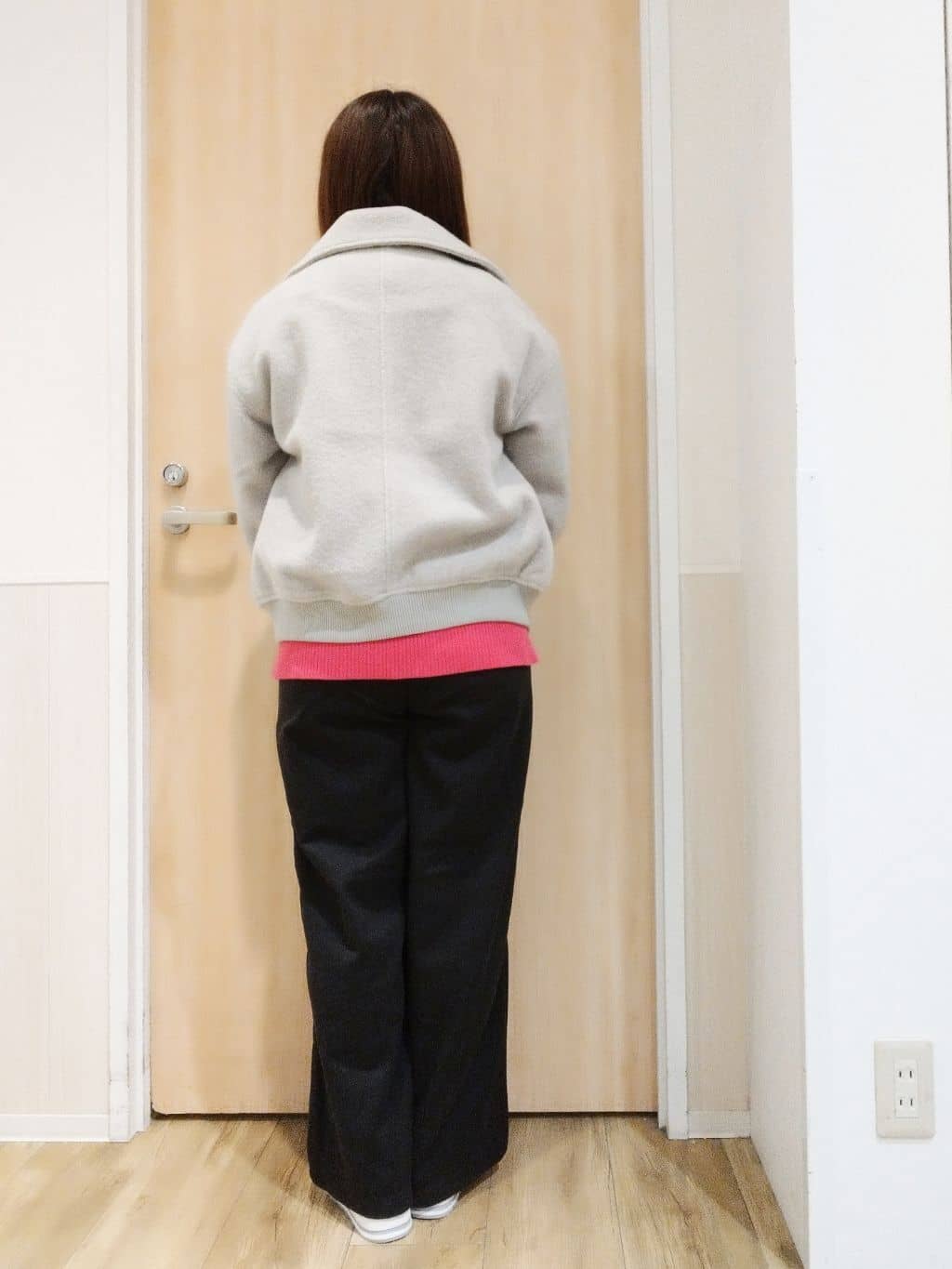 mさんの「SHOO･LA･RUE｜【S-LL】軽くてふんわりあたたかい スライバージャケット」を使ったコーディネート