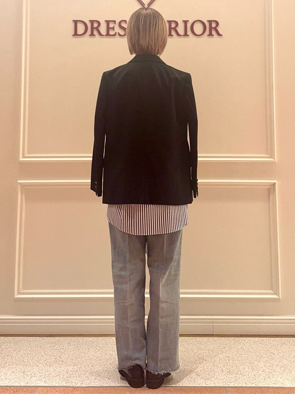 renaさんの「DRESSTERIOR｜◆【通勤/着映え/ウォッシャブル】オーバーシルエット ロンストシャツ」を使ったコーディネート